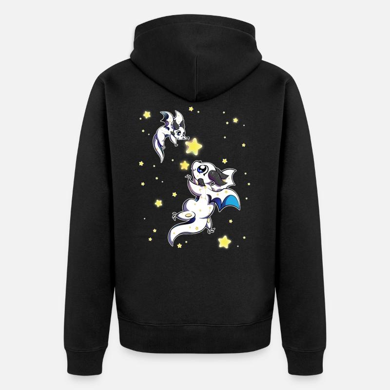 Dragons de la Constellation Ursa Major et Ursa Minor - Veste à capuche bio Premium Unisexe - noir