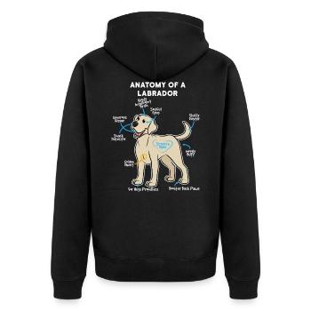Chien Labrador - Veste à capuche bio Premium Unisexe - noir - Dos - Nico (187cm)