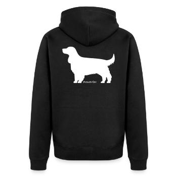 cocker love - Unisex Premium Organic Zip Hoodie - black - Back - Nico (187cm)