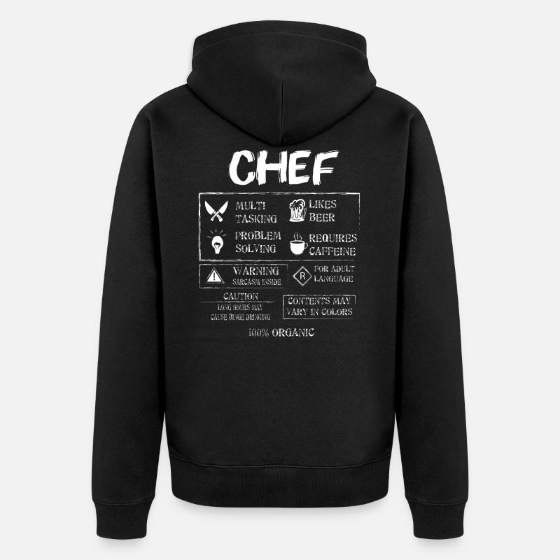 Chef - Veste à capuche bio Premium Unisexe - noir