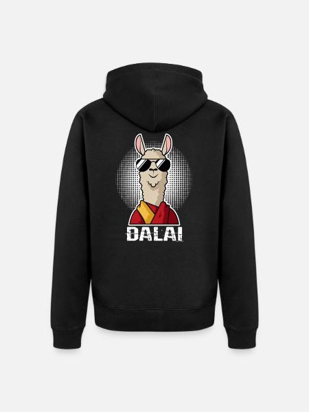 Dalai Lama - Unisex Premium Bio Zip Hoodie - Schwarz