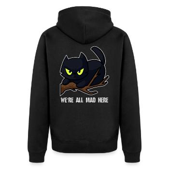 Chat énervé - Veste à capuche bio Premium Unisexe - noir - Dos - Nico (187cm)