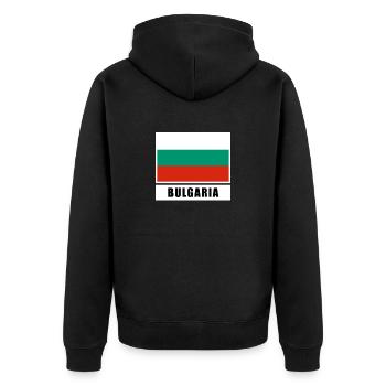 Bulgarie - Veste à capuche bio Premium Unisexe - noir - Dos - Nico (187cm)