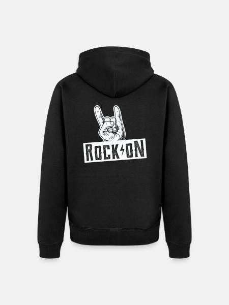 Rock On Rock and Roll - Unisex Premium Bio Zip Hoodie - Schwarz