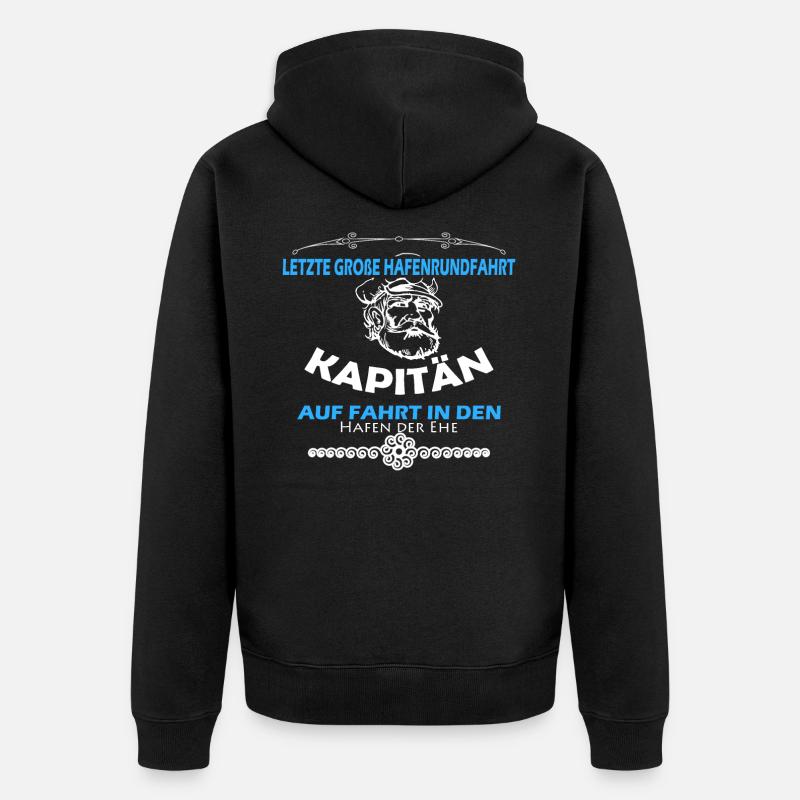 Hafen der Ehe - Unisex Premium Bio Zip Hoodie - Schwarz