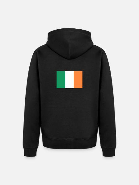 Ireland - Unisex Premium Organic Zip Hoodie - black