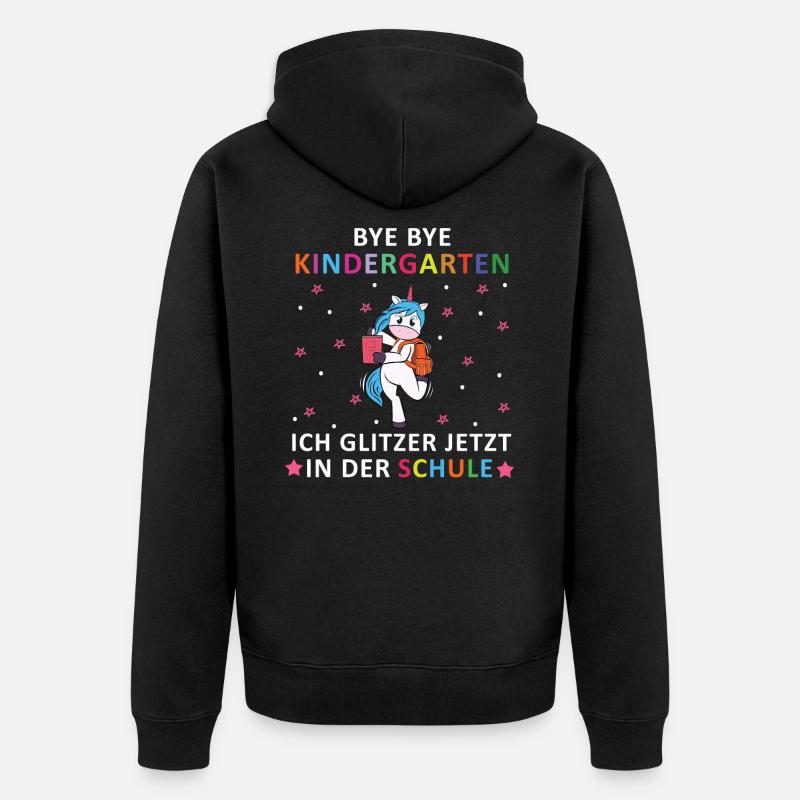 Bye Bye Kindergarten - Unisex Premium Bio Zip Hoodie - Schwarz