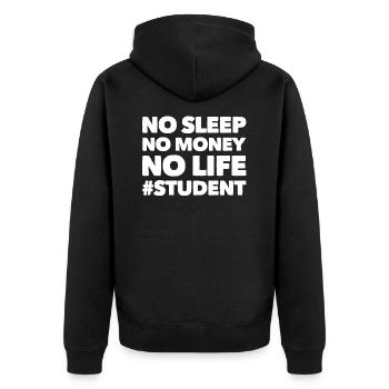 Étudiants - Veste à capuche bio Premium Unisexe - noir - Dos - Nico (187cm)