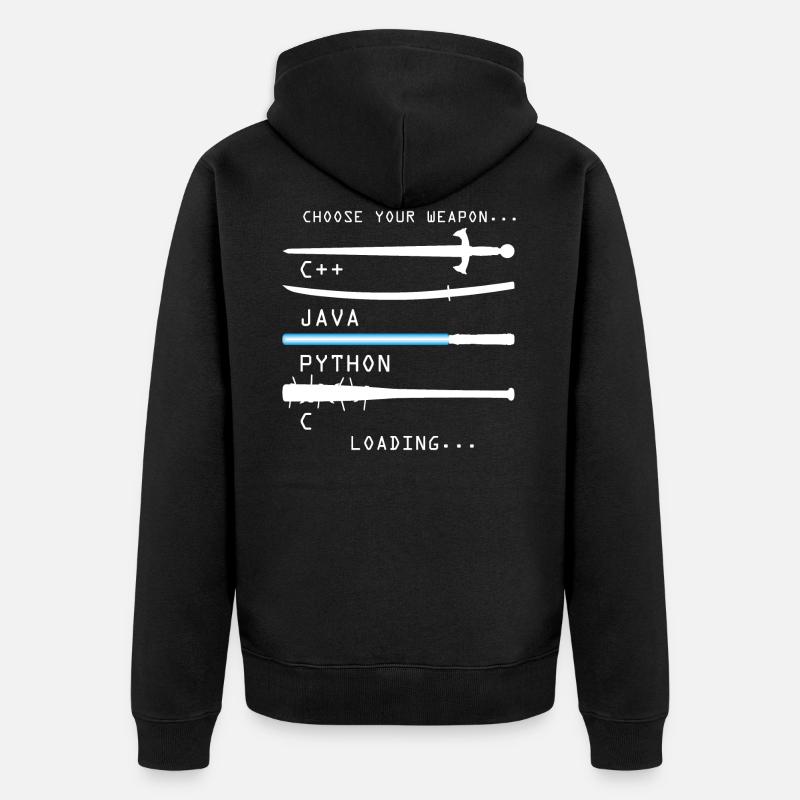 Programmieren - Unisex Premium Bio Zip Hoodie - Schwarz