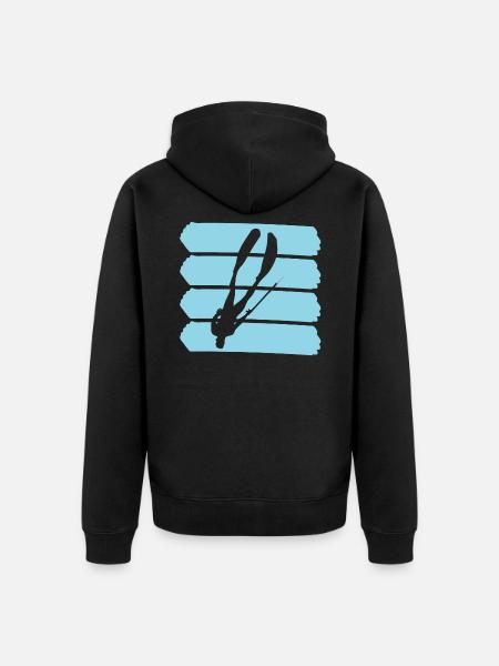 Spearfishing divers - Unisex Premium Organic Zip Hoodie - black