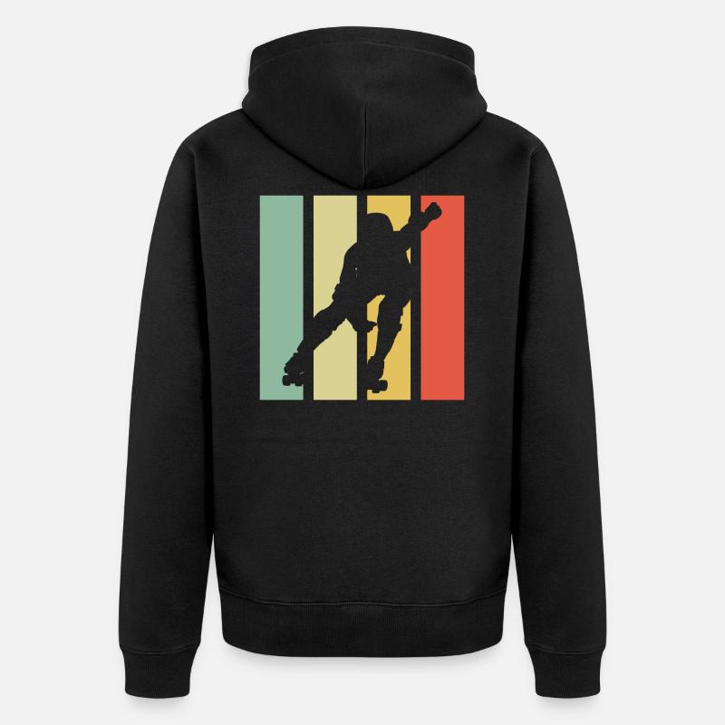 Roller Derby Reggae - Unisex Premium Bio Zip Hoodie - Schwarz