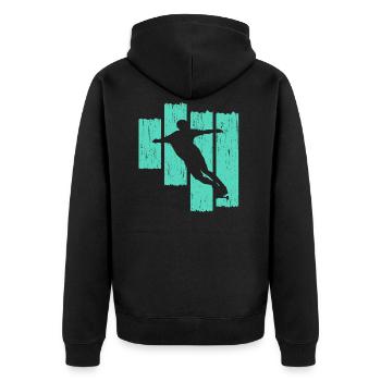 longboard - Veste à capuche bio Premium Unisexe - noir - Dos - Nico (187cm)
