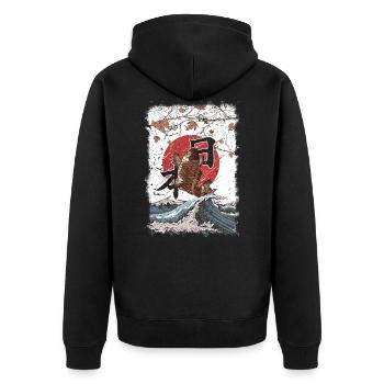 Japon - Veste à capuche bio Premium Unisexe - noir - Dos - Nico (187cm)