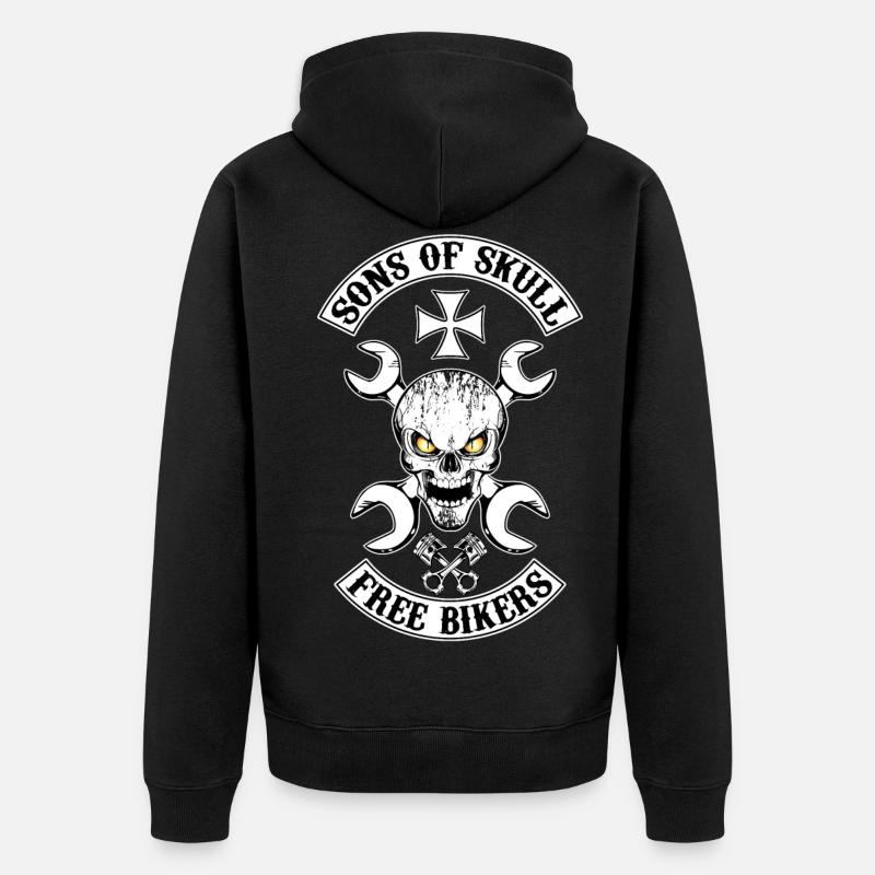 Free Bikers - Veste à capuche bio Premium Unisexe - noir