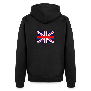 Royaume-Uni Royaume-Uni Londres - Veste à capuche bio Premium Unisexe - noir - Dos - Nico (187cm)