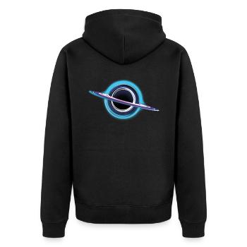 Univers trou noir - Veste à capuche bio Premium Unisexe - noir - Dos - Nico (187cm)