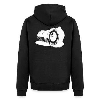 Caméra objectif - Veste à capuche bio Premium Unisexe - noir - Dos - Nico (187cm)