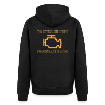 Moteur lampe d'avertissement - Veste à capuche bio Premium Unisexe - noir - Dos - Nico (187cm)