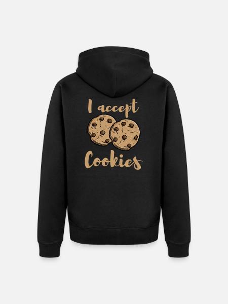 I accept Cookies - Unisex Premium Bio Zip Hoodie - Schwarz