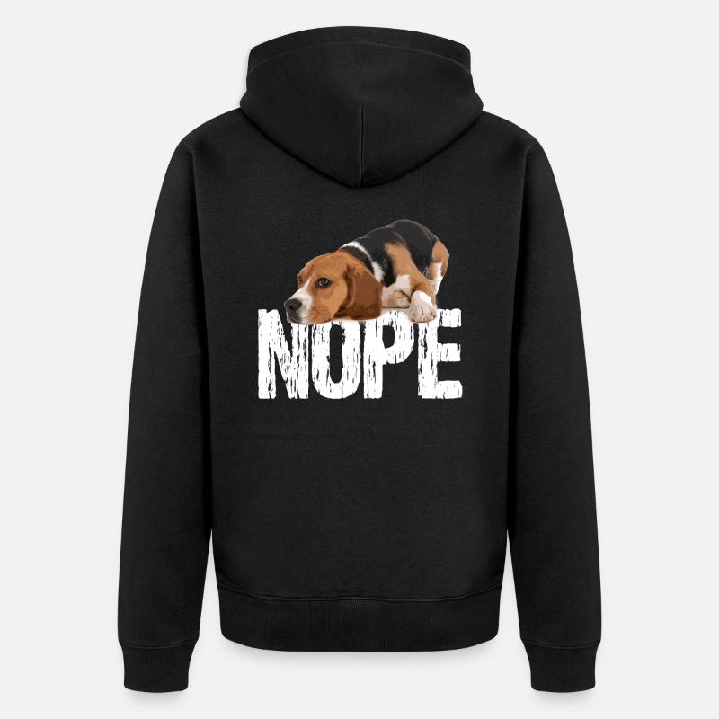 chien beagle - Veste à capuche bio Premium Unisexe - noir