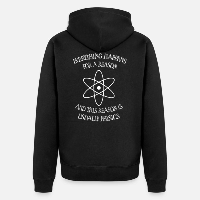Physics Basic Funny - Unisex Premium Organic Zip Hoodie - black