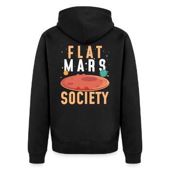 Société Mars plat - Veste à capuche bio Premium Unisexe - noir - Dos - Nico (187cm)