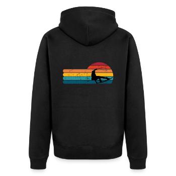 Wakeboard - Unisex Premium Organic Zip Hoodie - black - Back - Nico (187cm)