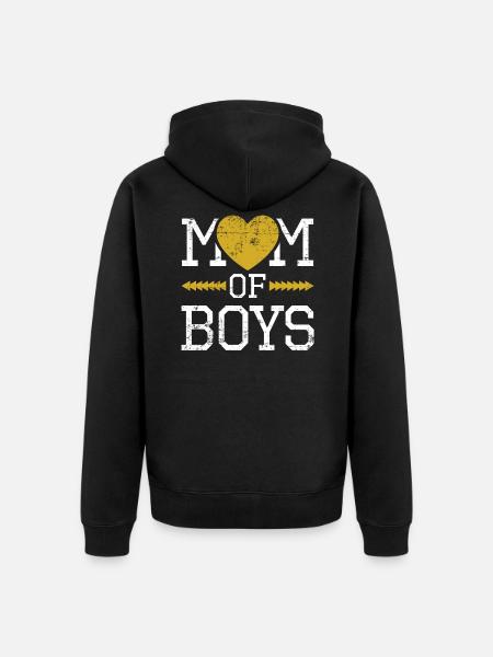 Maman de garçons - Veste à capuche bio Premium Unisexe - noir