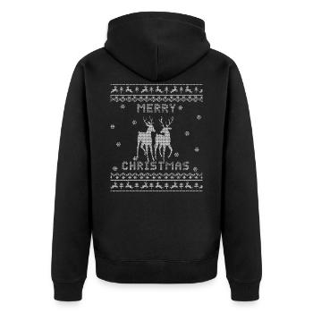 Renne joyeux noël renne - Veste à capuche bio Premium Unisexe - noir - Dos - Nico (187cm)