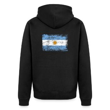Argentine drapeau drapeau argentin Tango - Veste à capuche bio Premium Unisexe - noir - Dos - Nico (187cm)