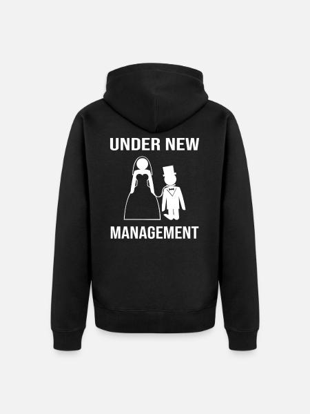 Vrijgezellenfeest nieuw management - Uniseks Premium bio ziphoodie - zwart