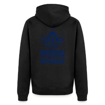 Fehlt nur noch das Zelt für diesen Zirkus - Unisex Premium Bio Zip Hoodie - Schwarz - Hinten - Nico (187cm)