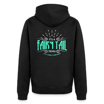 Fairy Fairy Tail - Unisex Premium Organic Zip Hoodie - black - Back - Nico (187cm)