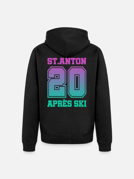 St. Anton Après Ski - Unisex Premium Organic Zip Hoodie - black