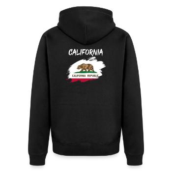 Californie - Veste à capuche bio Premium Unisexe - noir - Dos - Nico (187cm)