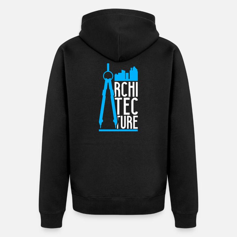 L'architecture - Veste à capuche bio Premium Unisexe - noir