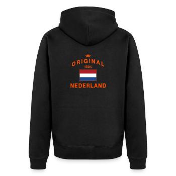 Pays-Bas Hollande Néerlandais Néerlandais - Veste à capuche bio Premium Unisexe - noir - Dos - Nico (187cm)