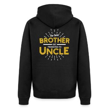 Cadeau frère - Veste à capuche bio Premium Unisexe - noir - Dos - Nico (187cm)