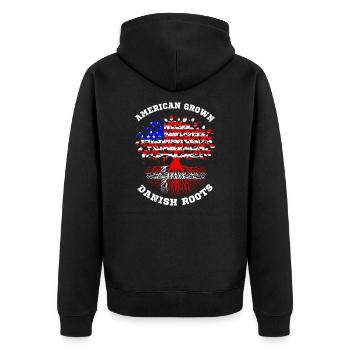 Danemark USA USA cadeau - Veste à capuche bio Premium Unisexe - noir - Dos - Nico (187cm)