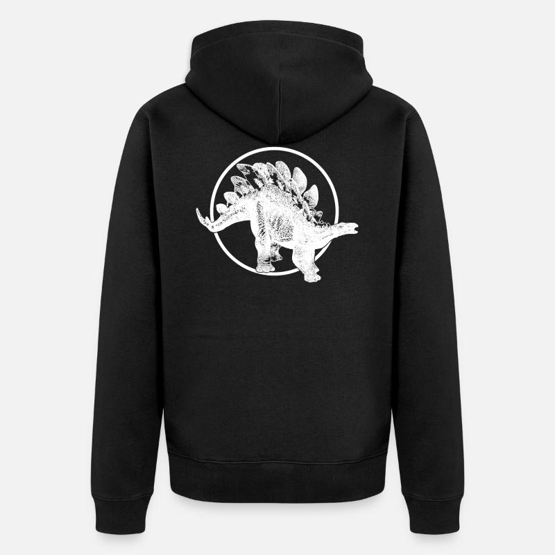 stégosaure - Veste à capuche bio Premium Unisexe - noir