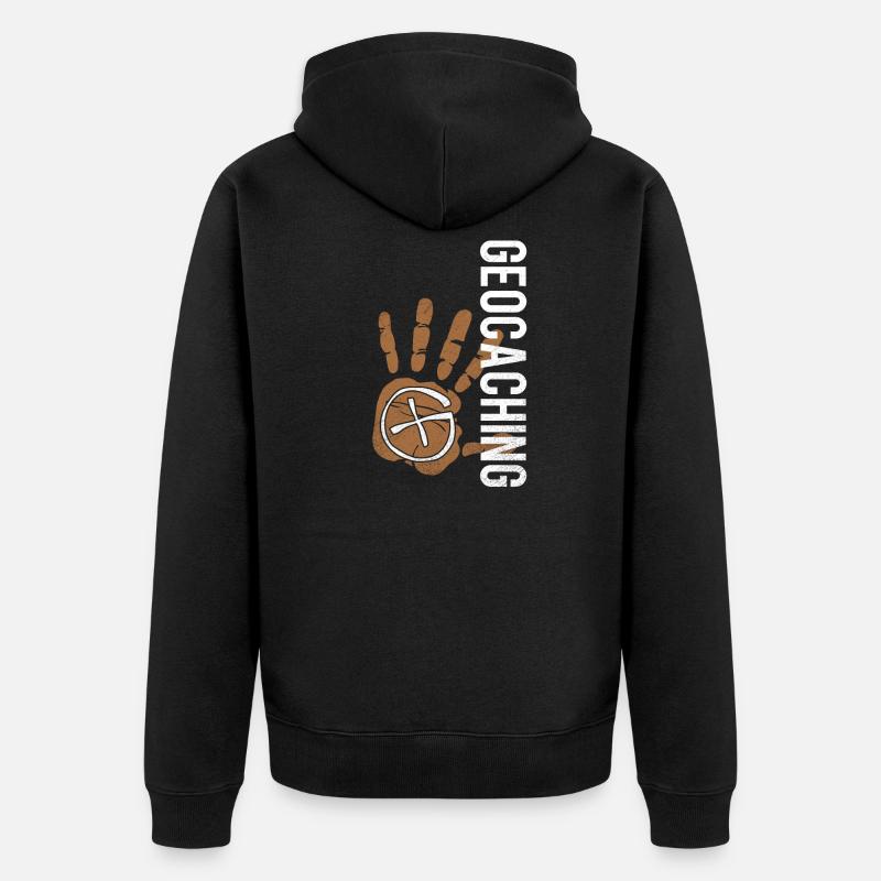 cadeau de géocachette - Veste à capuche bio Premium Unisexe - noir