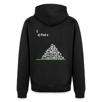 Trouver X - Veste à capuche bio Premium Unisexe - noir - Dos - Nico (187cm)