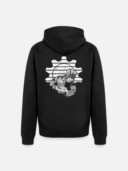 welding - Unisex Premium Organic Zip Hoodie - black