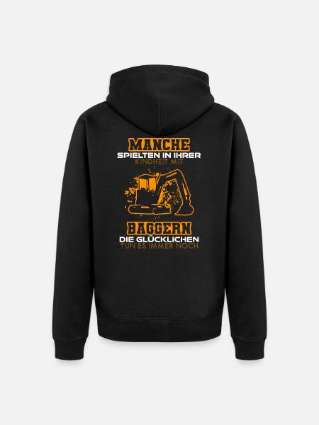 Bagger Meister - Unisex Premium Bio Zip Hoodie - Schwarz