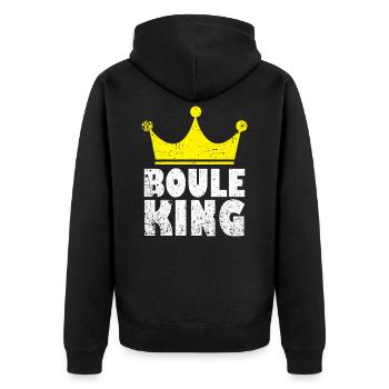 Boule King - Veste à capuche bio Premium Unisexe - noir - Dos - Nico (187cm)