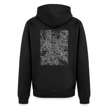Plan et rues de la ville de Rome - Veste à capuche bio Premium Unisexe - noir - Dos - Nico (187cm)
