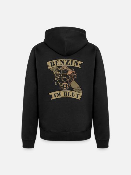 De l'essence dans le sang - Veste à capuche bio Premium Unisexe - noir