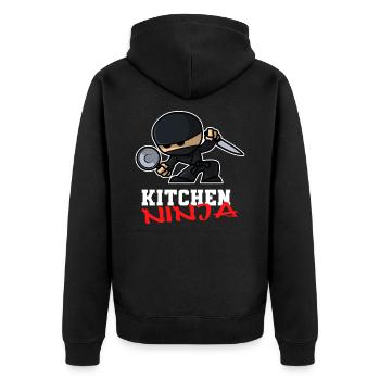 Ninja de cuisine - Veste à capuche bio Premium Unisexe - noir - Dos - Nico (187cm)