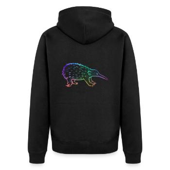 Echidna à bec court Australie - Veste à capuche bio Premium Unisexe - noir - Dos - Nico (187cm)
