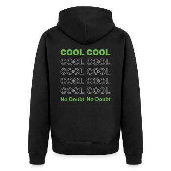 Cool Cool Cool - Unisex Premium Bio Zip Hoodie - Schwarz - Hinten - Nico (187cm)